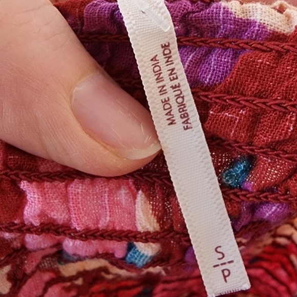 Free People Ariana Printed Top S - Picture 8 of 9